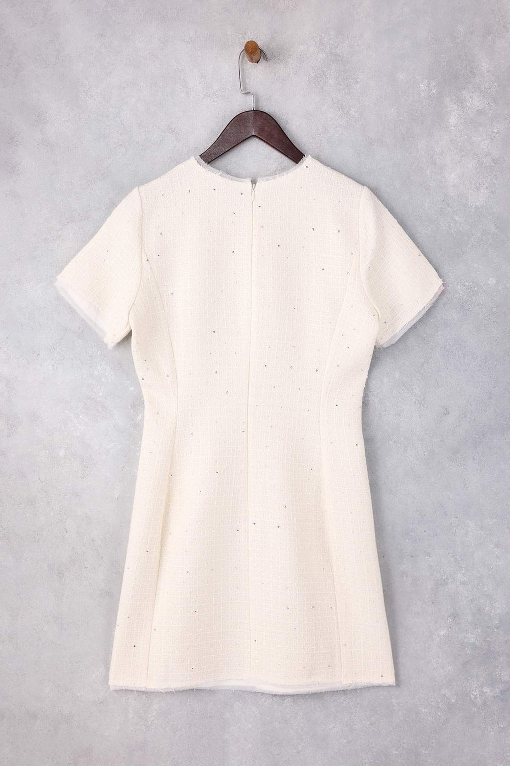 Ekru Par?lt?l? Tuvit K?sa / Mini Dokuma Elbise TWOSS26EL00079 - Trendyolmilla фото 2