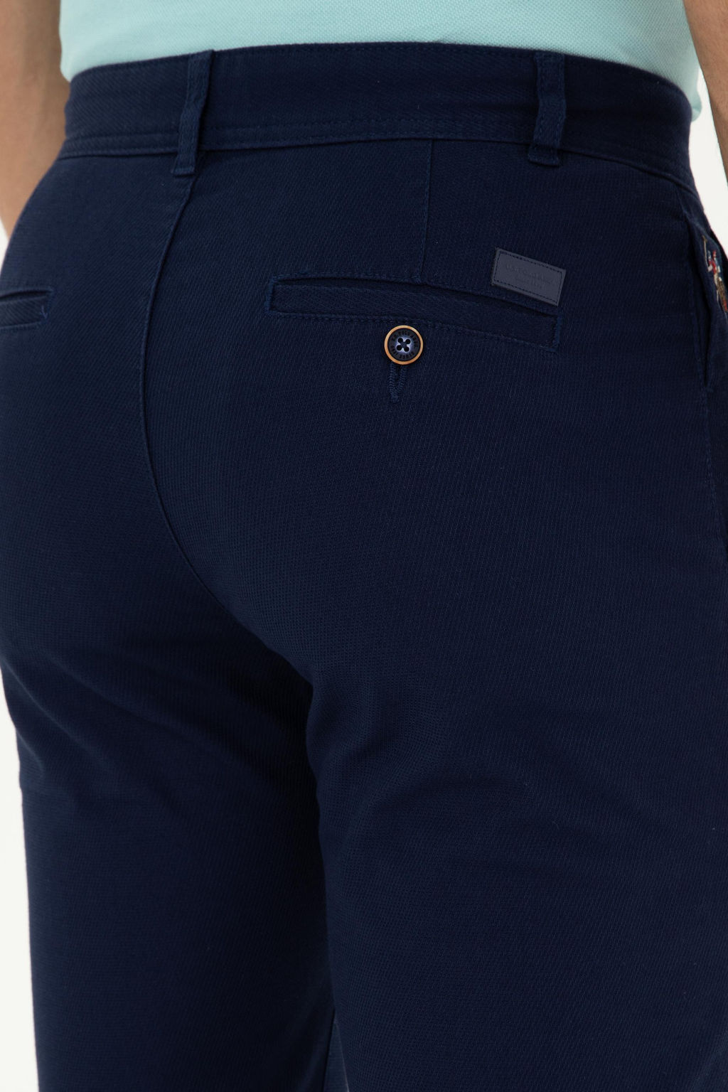 Erkek Slim Fit Lacivert Kanvas / Chino Pantolon
