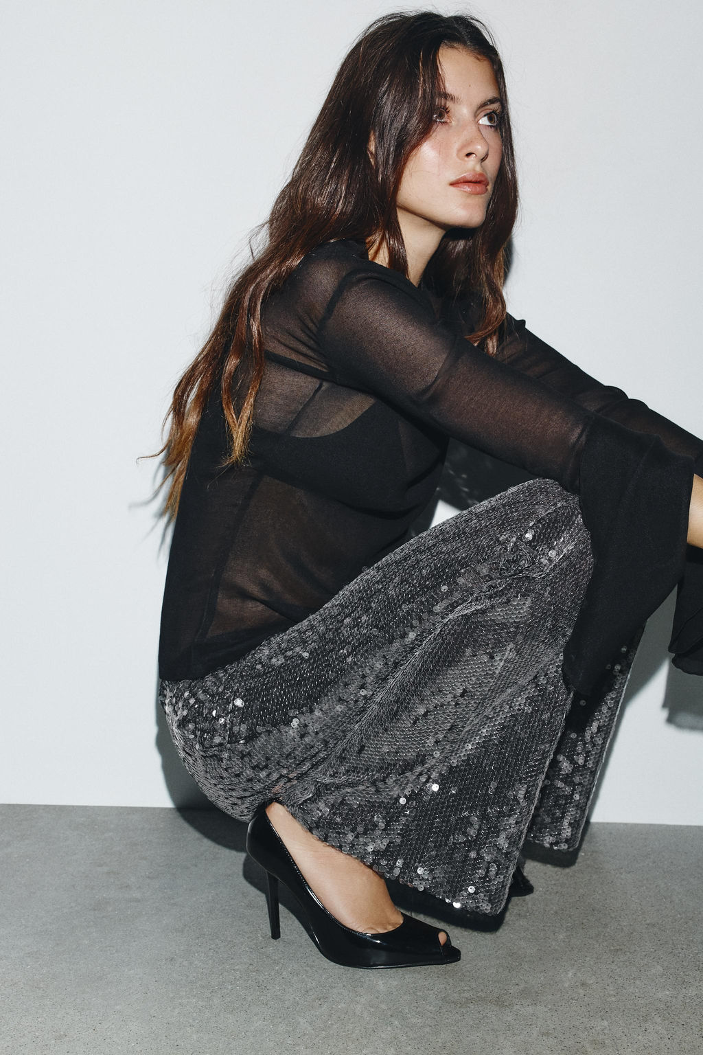 RUFFLED CONTRAST TOP - Zara фото 4