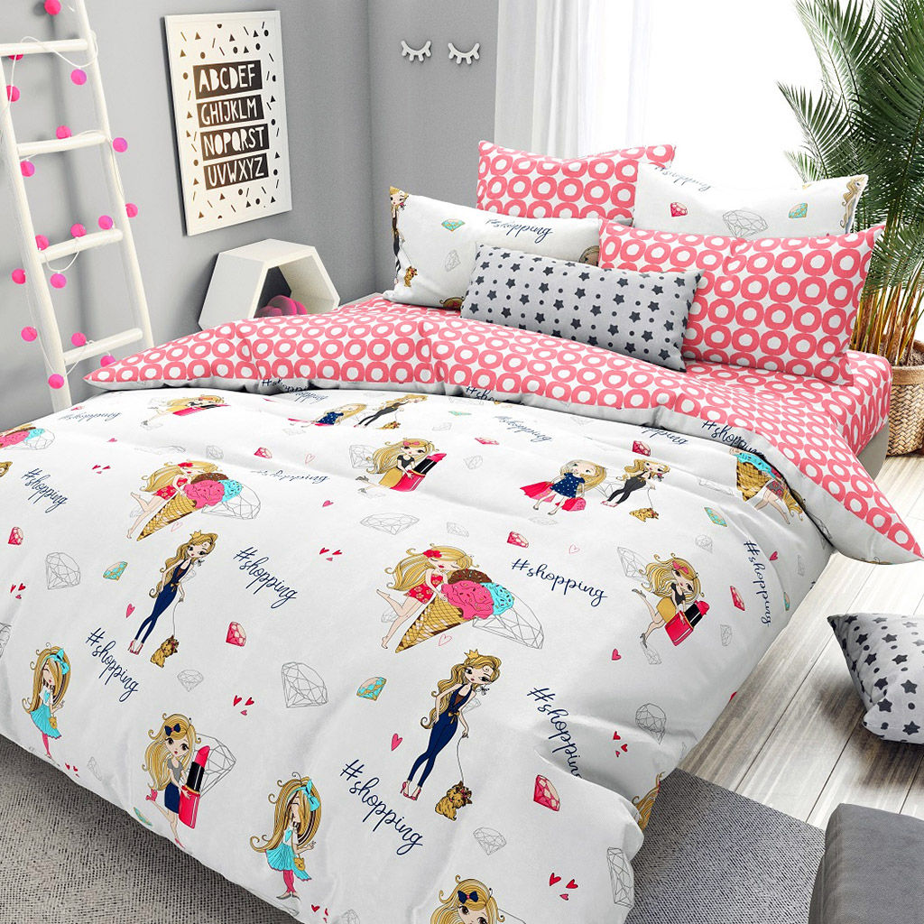 Простыня на резинке односпальная Модницы (сладкоежка) 90х200см, свесы 27см, поплин 115г/м2, хлопок 100%, Домашняя мода (Россия)  фото 5