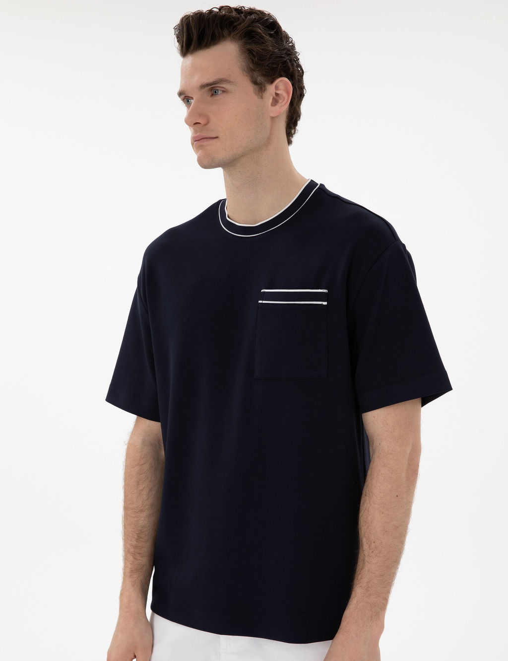 Lacivert Comfort Fit Ti__rt - Pierre cardin фото 3