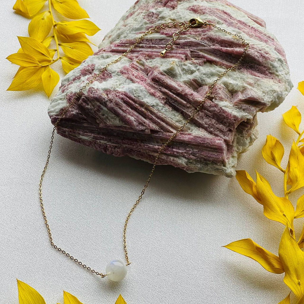 Кулон на цепочке из Лунного камня - Радуга самоцветов фото 4
