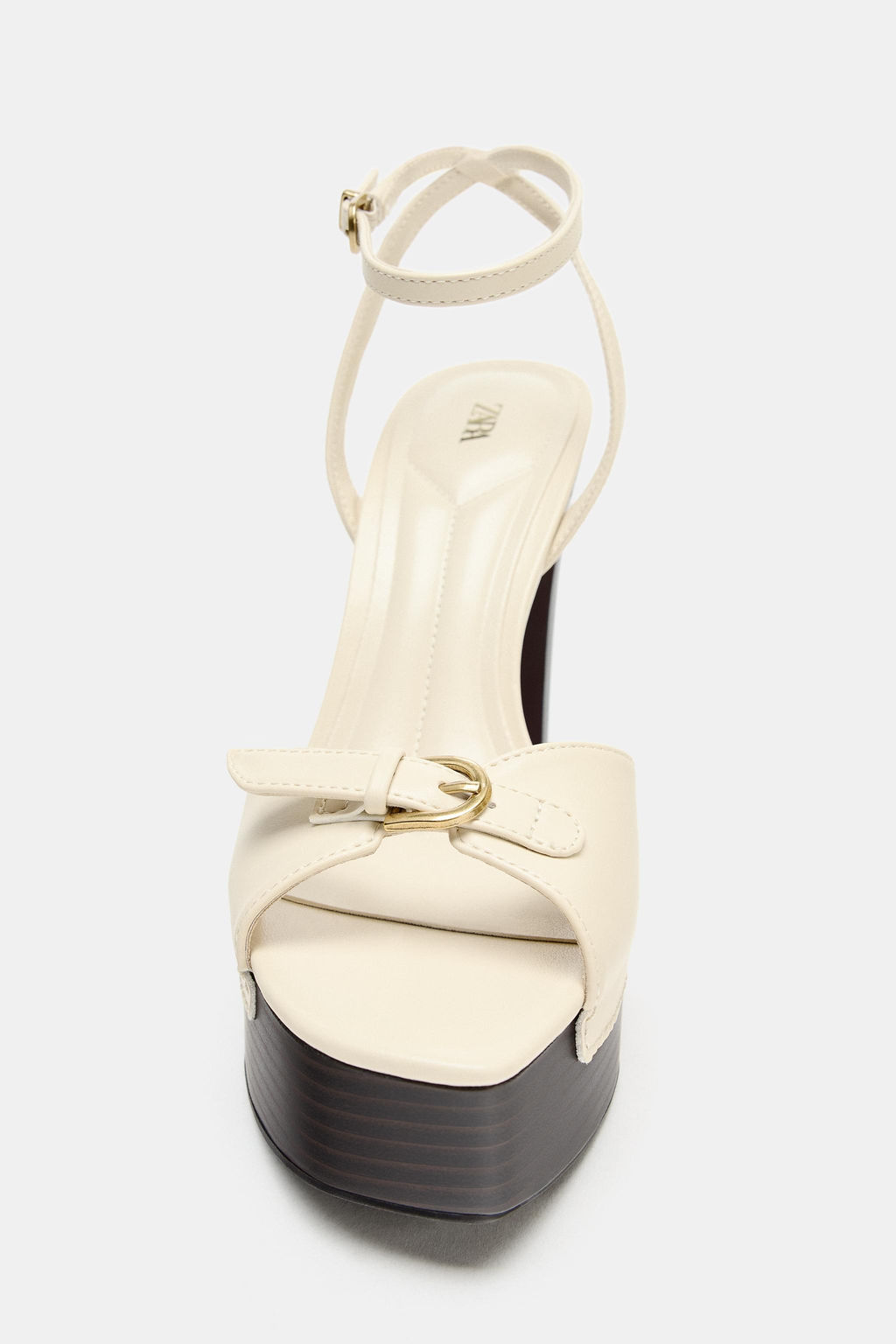 SANDALIA PLATAFORMA HEBILLA / Blanco Crudo - Zara фото 4