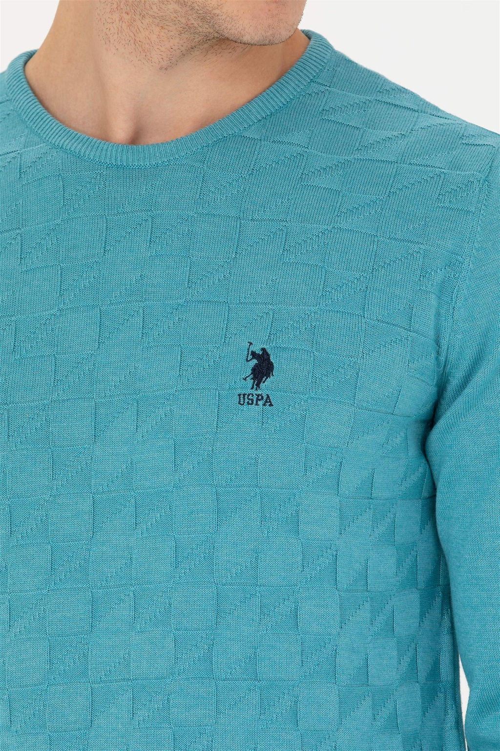 U. S. Polo Assn Мужской базовый свитер Petrol - U.s. polo assn фото 14