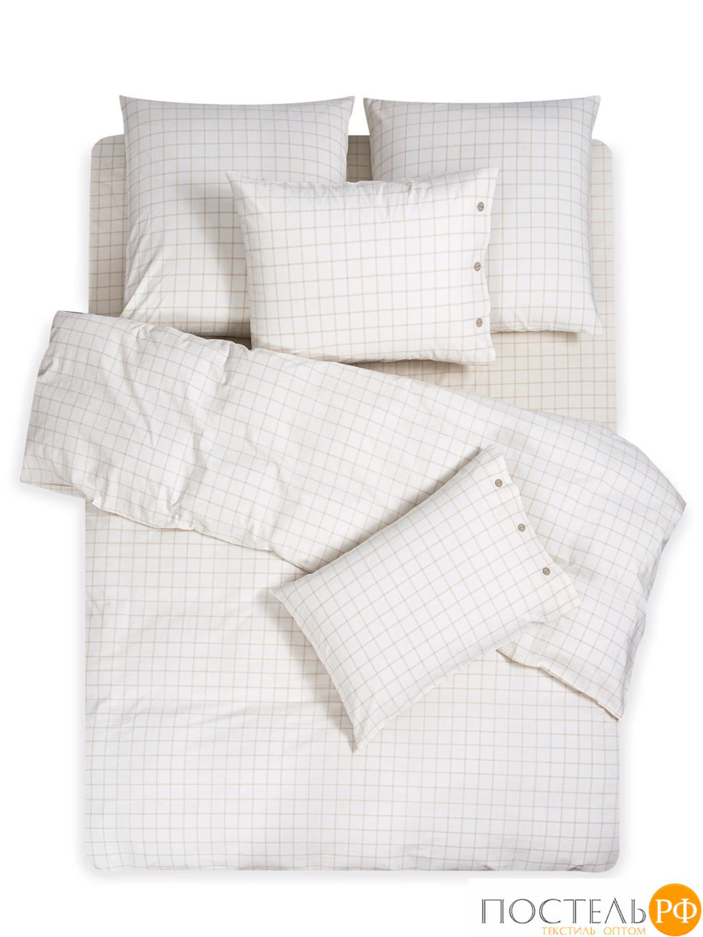 КПБ PRIME PRIVE ВАЛЬБО бел (клетка)  фото 6