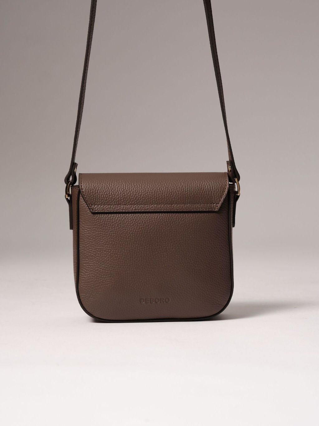 Сумка кожаная через плечо Deboro 3158 коричневый торф