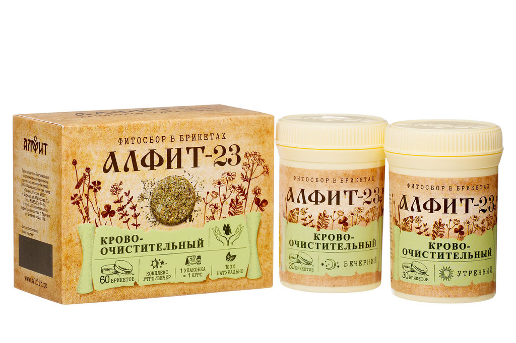 Алфит-23 Кровоочистительный БАД в брикетах Алфит 1205
