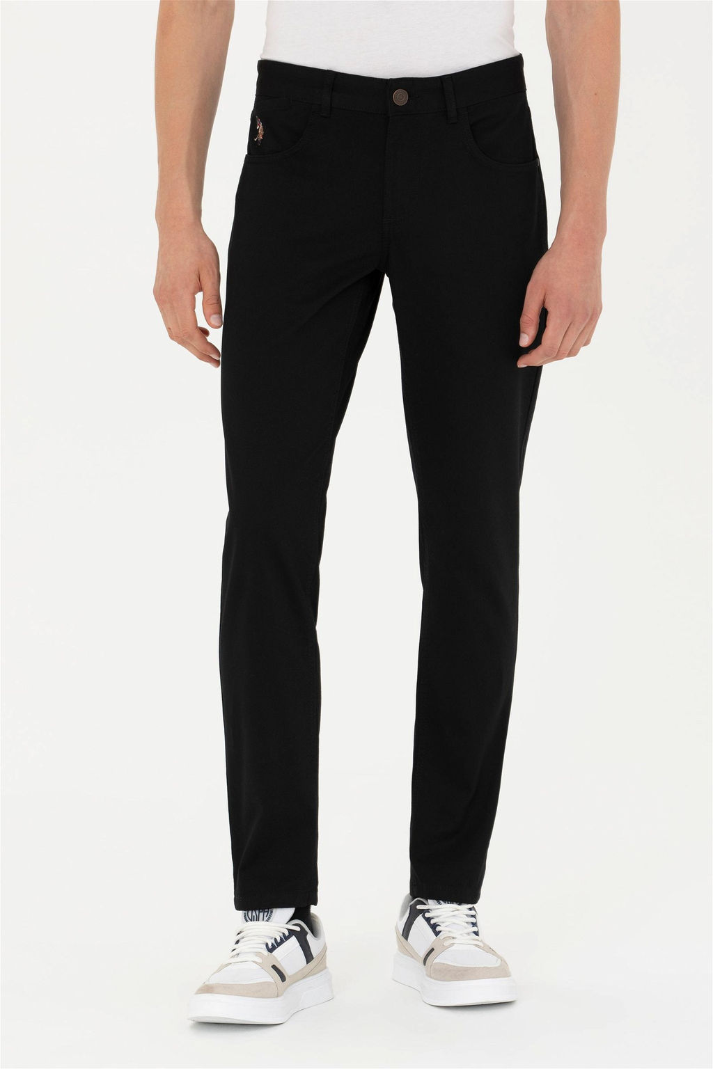 Мужские черные брюки из плотной ткани - U.s. polo assn фото 2