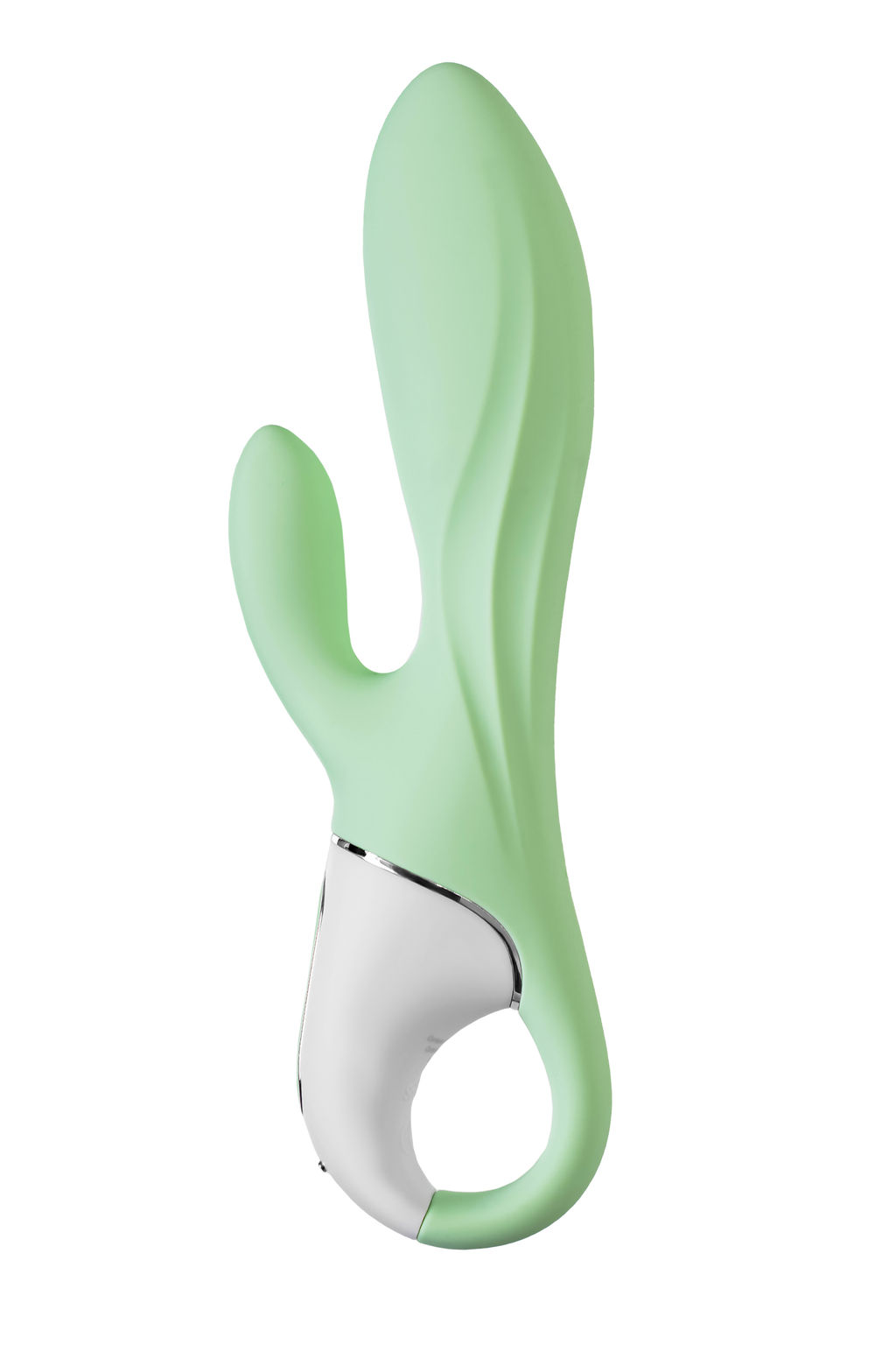 Нереалистичный вибратор Satisfyer Air Pump Bunny 5, силикон, зеленый, 15 см.  фото 2