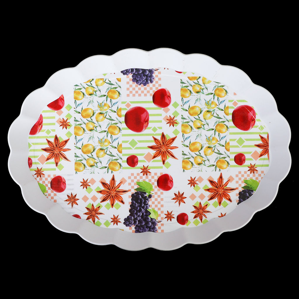 Поднос овальный 41х29 см / BV3426 /уп 80/ волнистый край - ГалеонТрейд фото 12