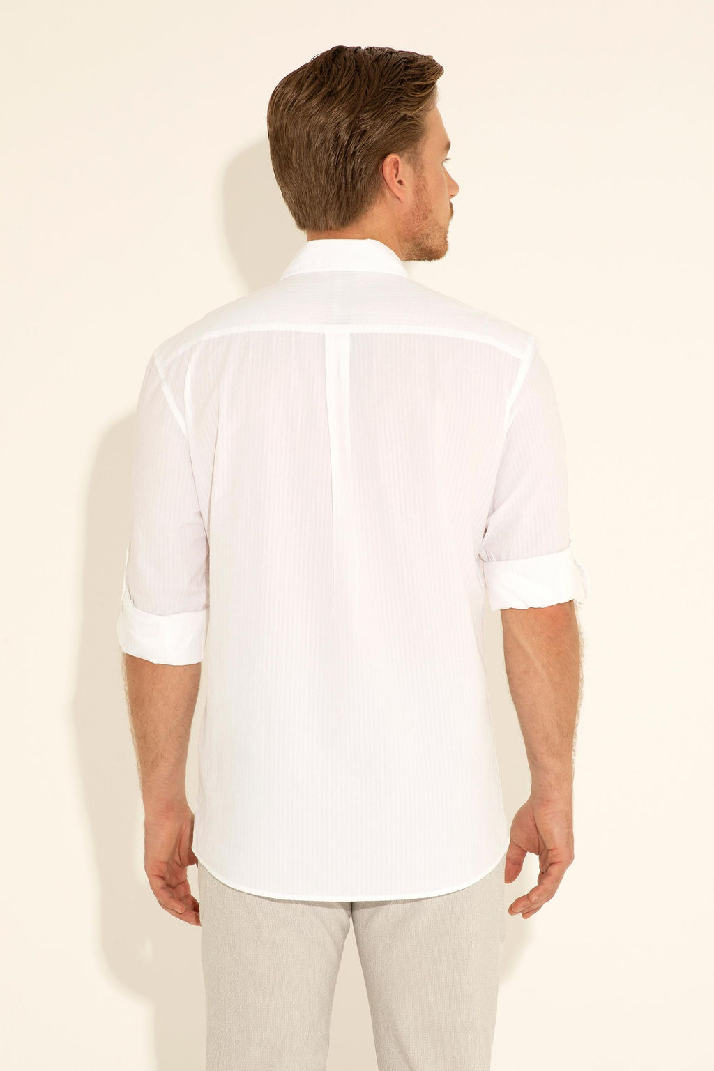 Мужская белая рубашка с длинным рукавом - U.s. polo assn фото 13