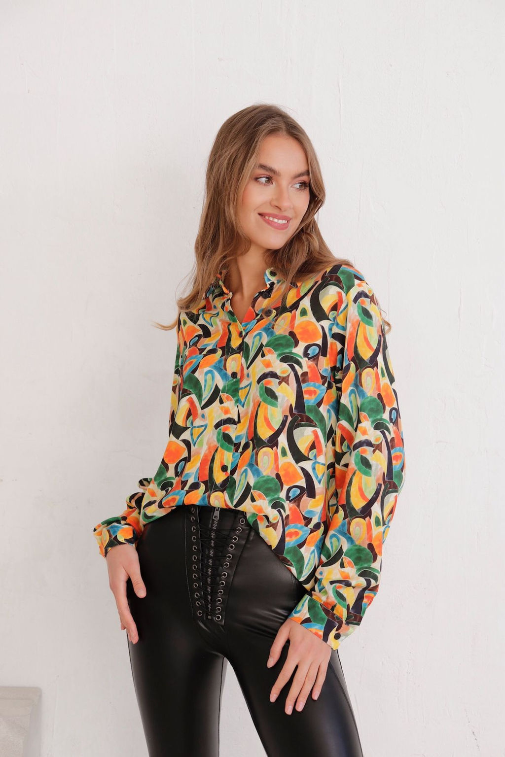 11188 Рубашка с ярким принтом - Martichelli фото 8
