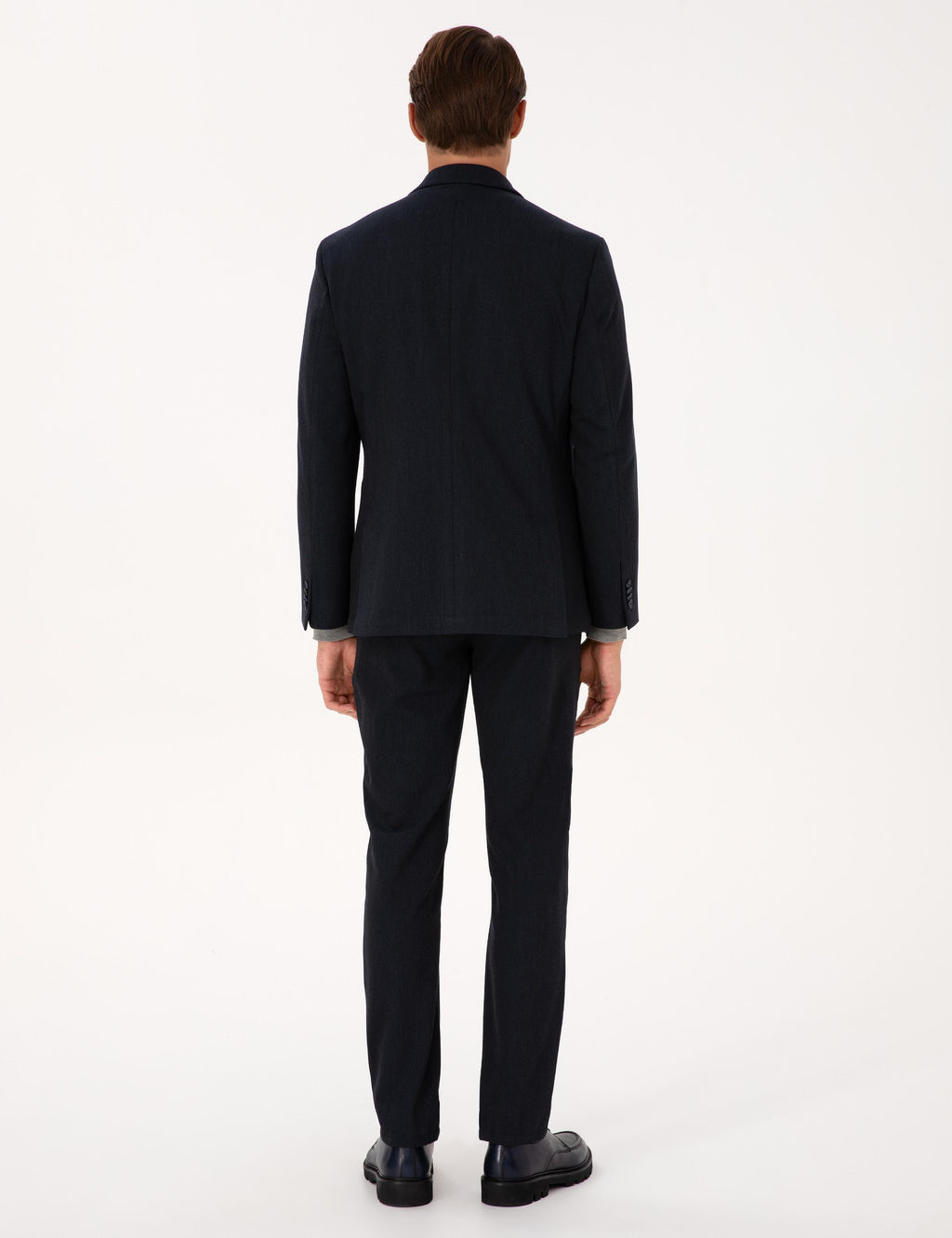 Lacivert Slim Fit Flanel Dokulu Kuma_ Pantolon - Pierre cardin фото 10