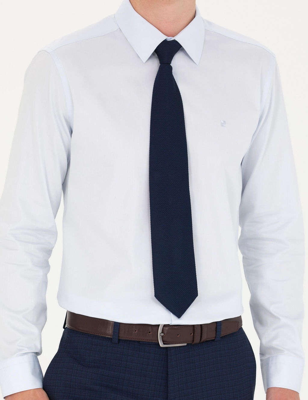 A__k Mavi Slim Fit Uzun Kollu Basic G_mlek - Pierre cardin фото 6