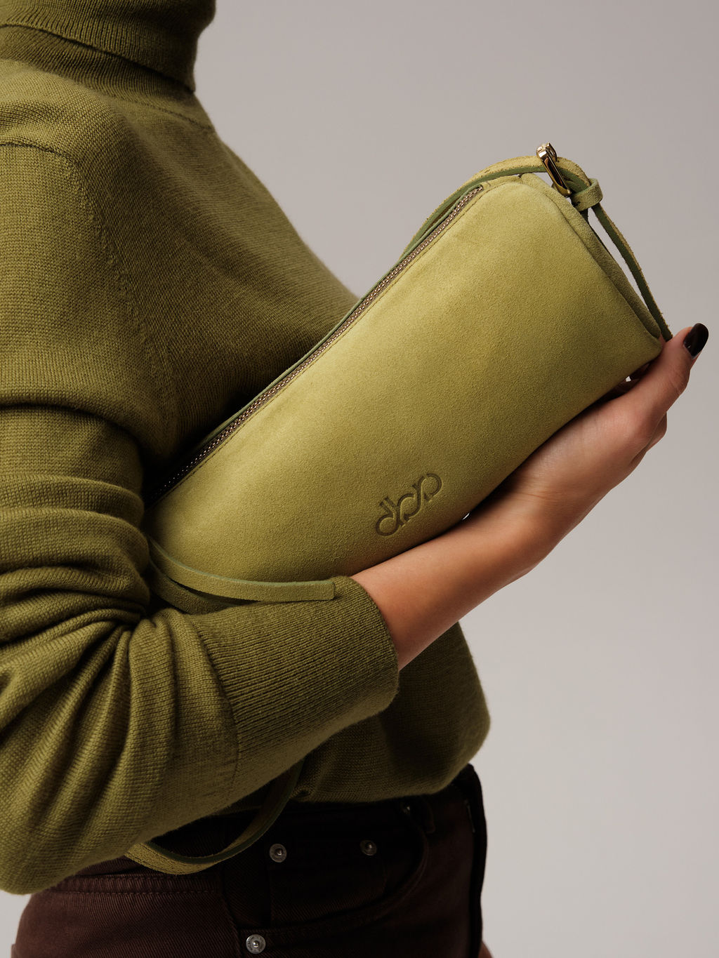 Замшевая сумка Tube DBR 31343 киви/велюр фото 8