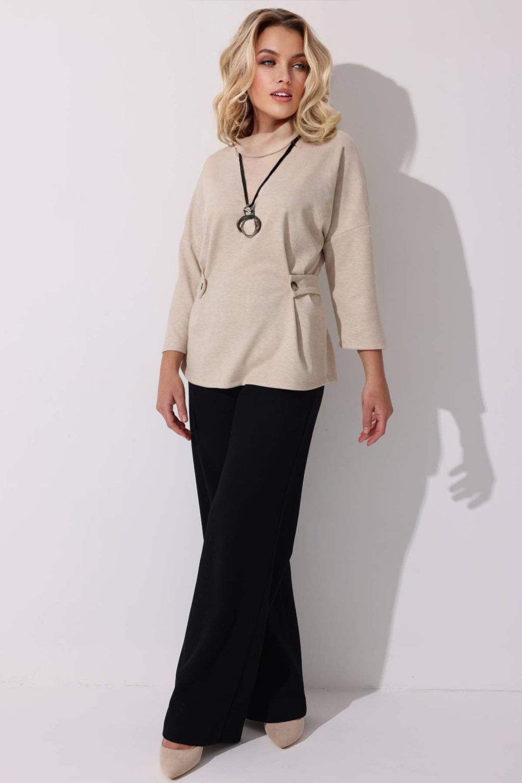 Блузка женская 4338/01/Светло-бежевый - Rise фото 2