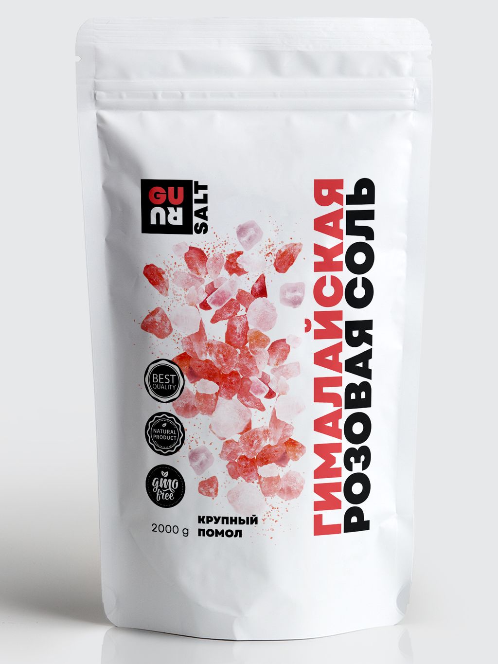 Guru Гималайская розовая соль крупная 2000 гр  фото 5