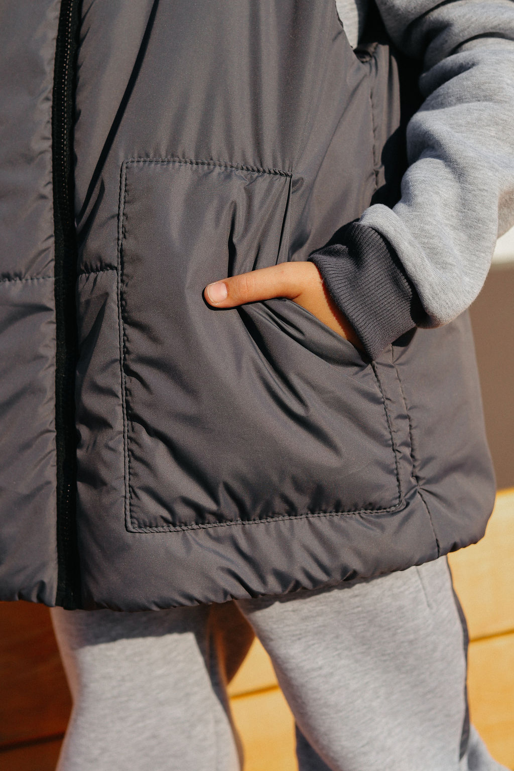 Бомбер утепленный, меланж - Inzibe фото 25