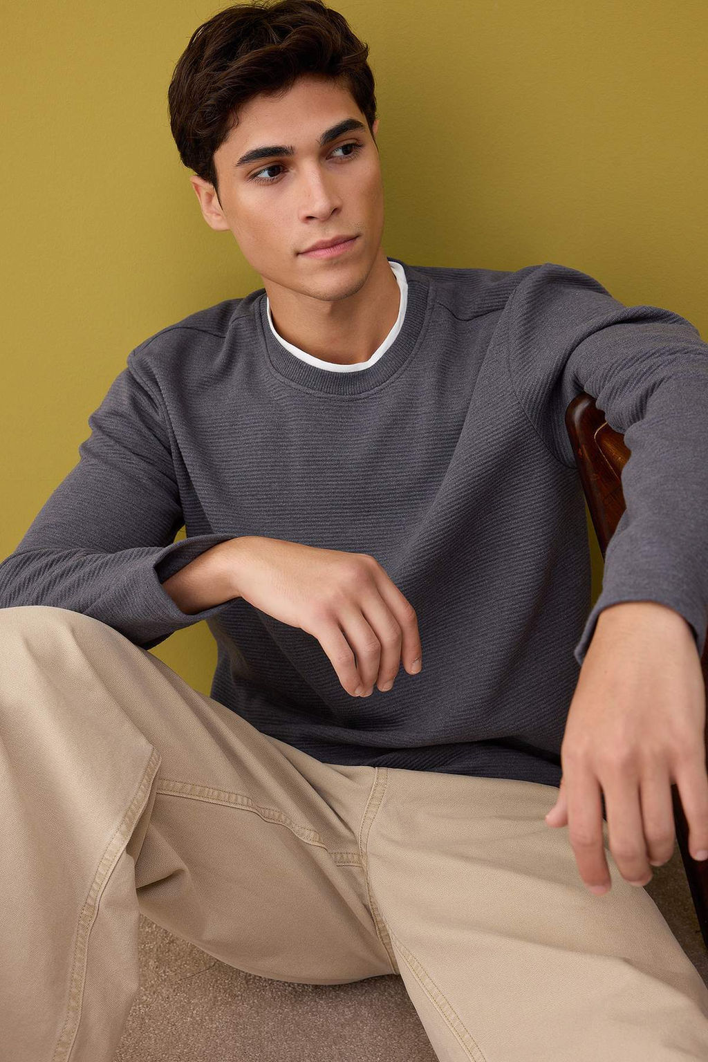 TRENDYOL MAN Mavi Regular/Normal Kesim Sweatshirt TMNAW22SW0658 - Trendyolmilla фото 11