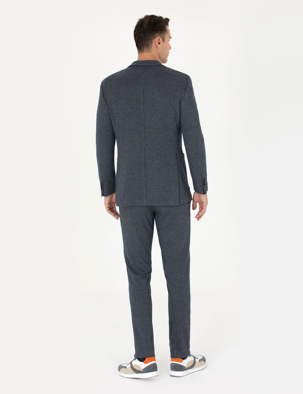 Lacivert Ekstra Slim Fit Spor Tak_m Elbise