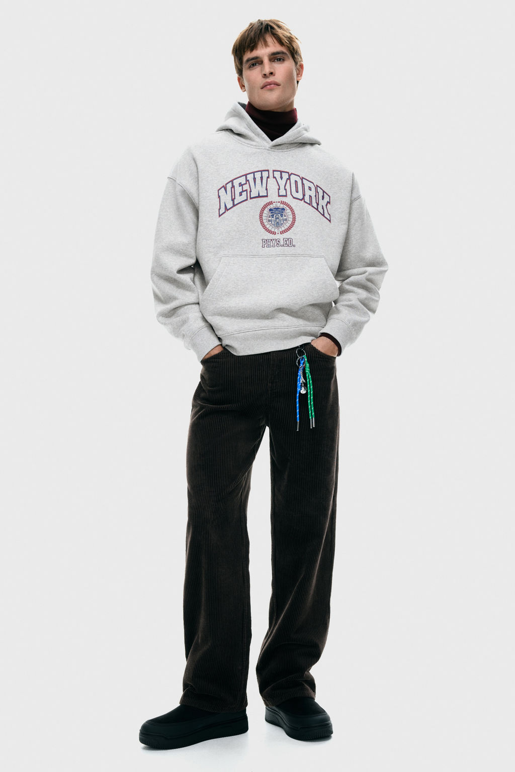 Sudadera estampada con capucha Loose Fit - H&m фото 2