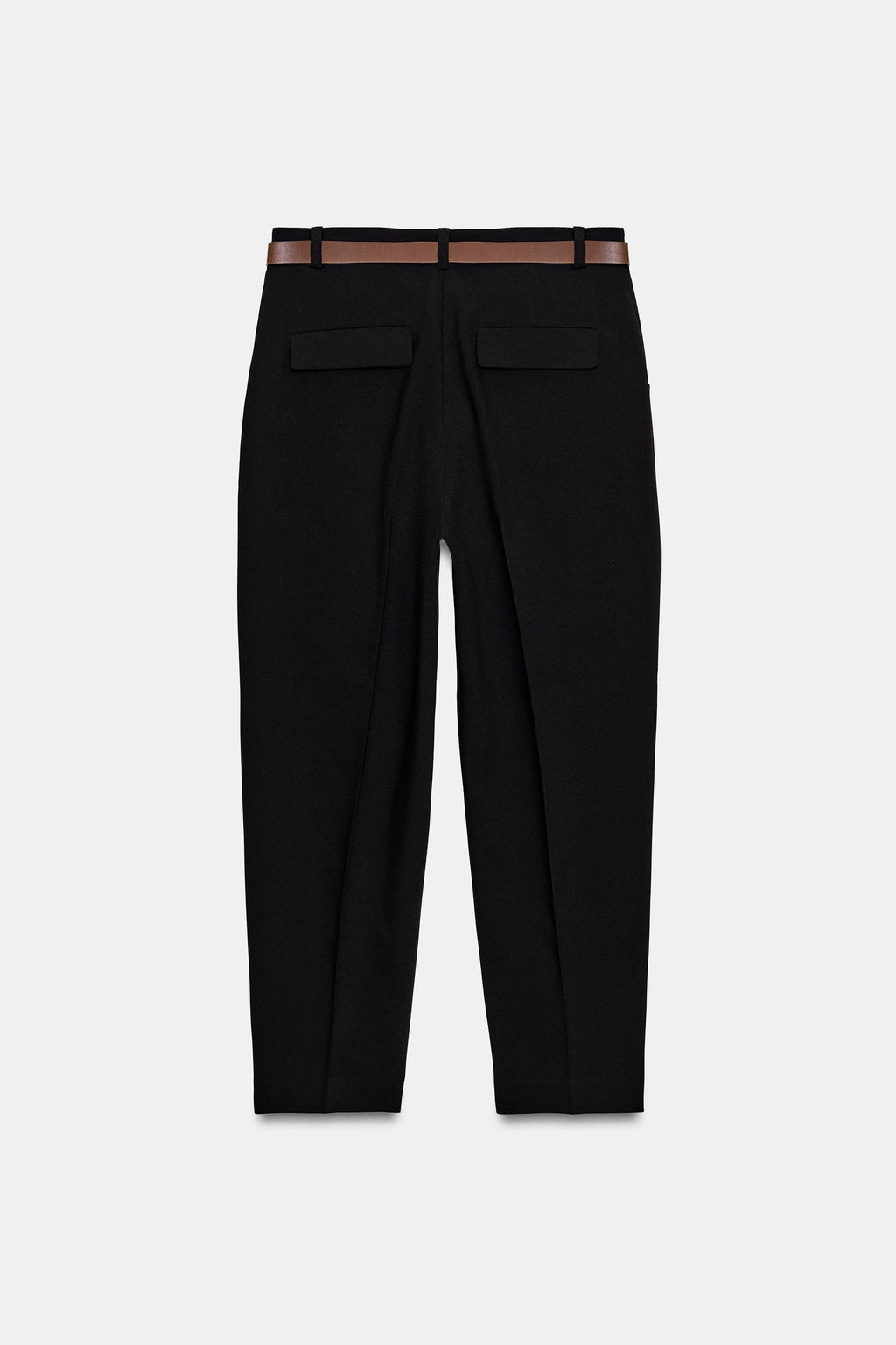 PANTAL?N TOBILLERO CINTUR?N / Negro - Zara фото 4