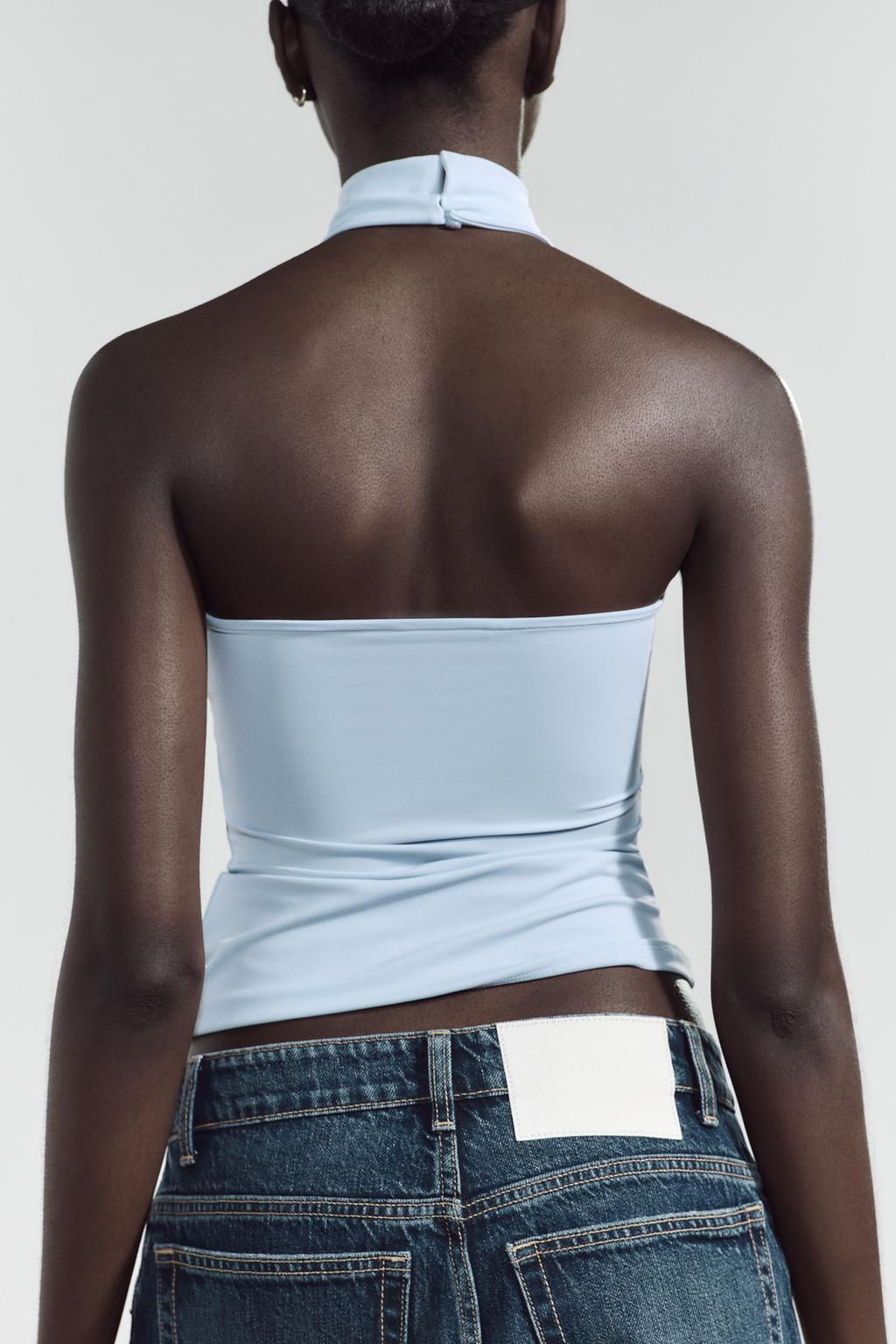 POLYAMIDE HALTER TOP - Zara фото 19