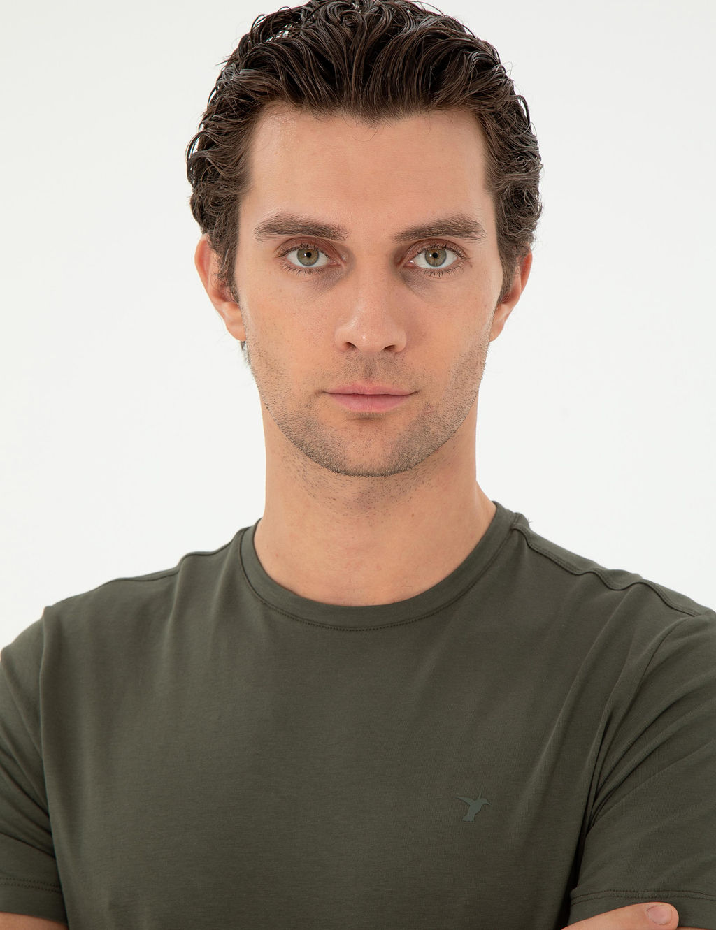 Khaki Slim Fit Basic T -For - Cacharel фото 2