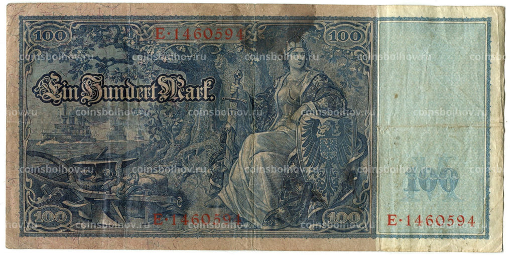 Банкнота 100 марок 1910 года Германия