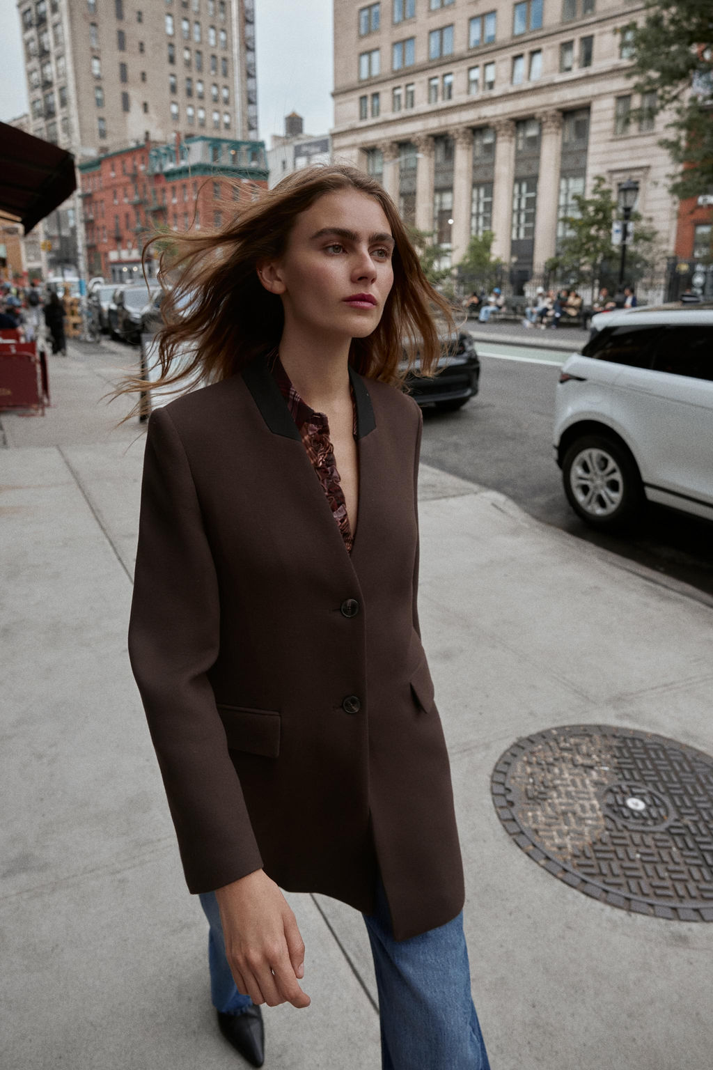 SHOULDER PAD COAT WITHOUT LAPELS - Zara фото 3