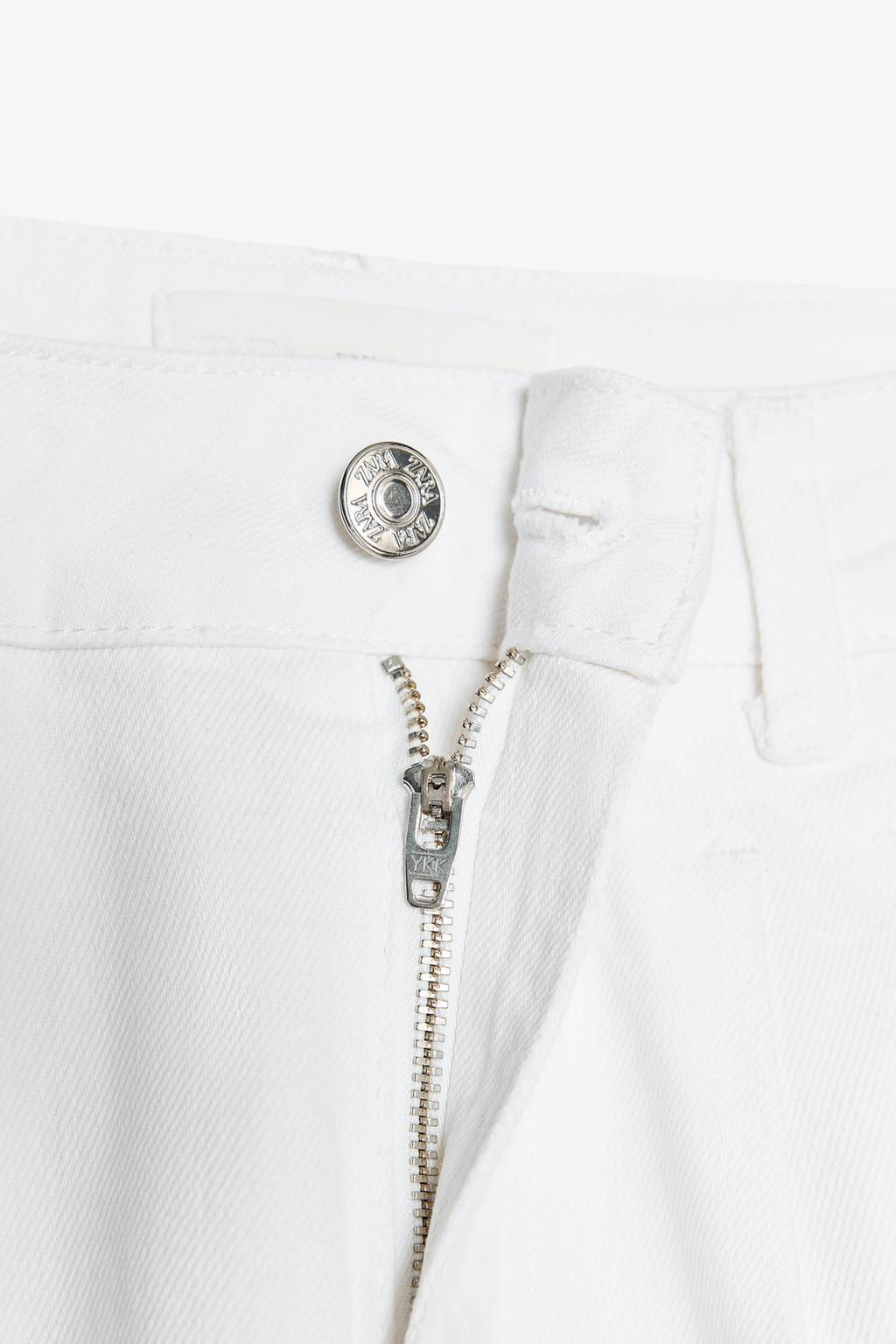Z1975 MID-WAIST WIDE-LEG JEANS WITH PLEATS - Zara фото 6