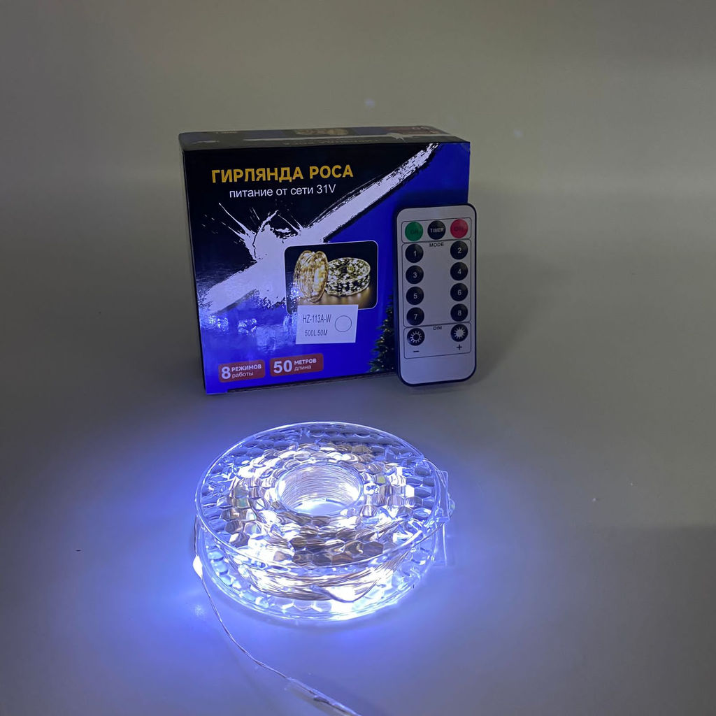 Гирлянда Роса 100 м на катушке медный провод 1000 LED (арт. HZ-112A)