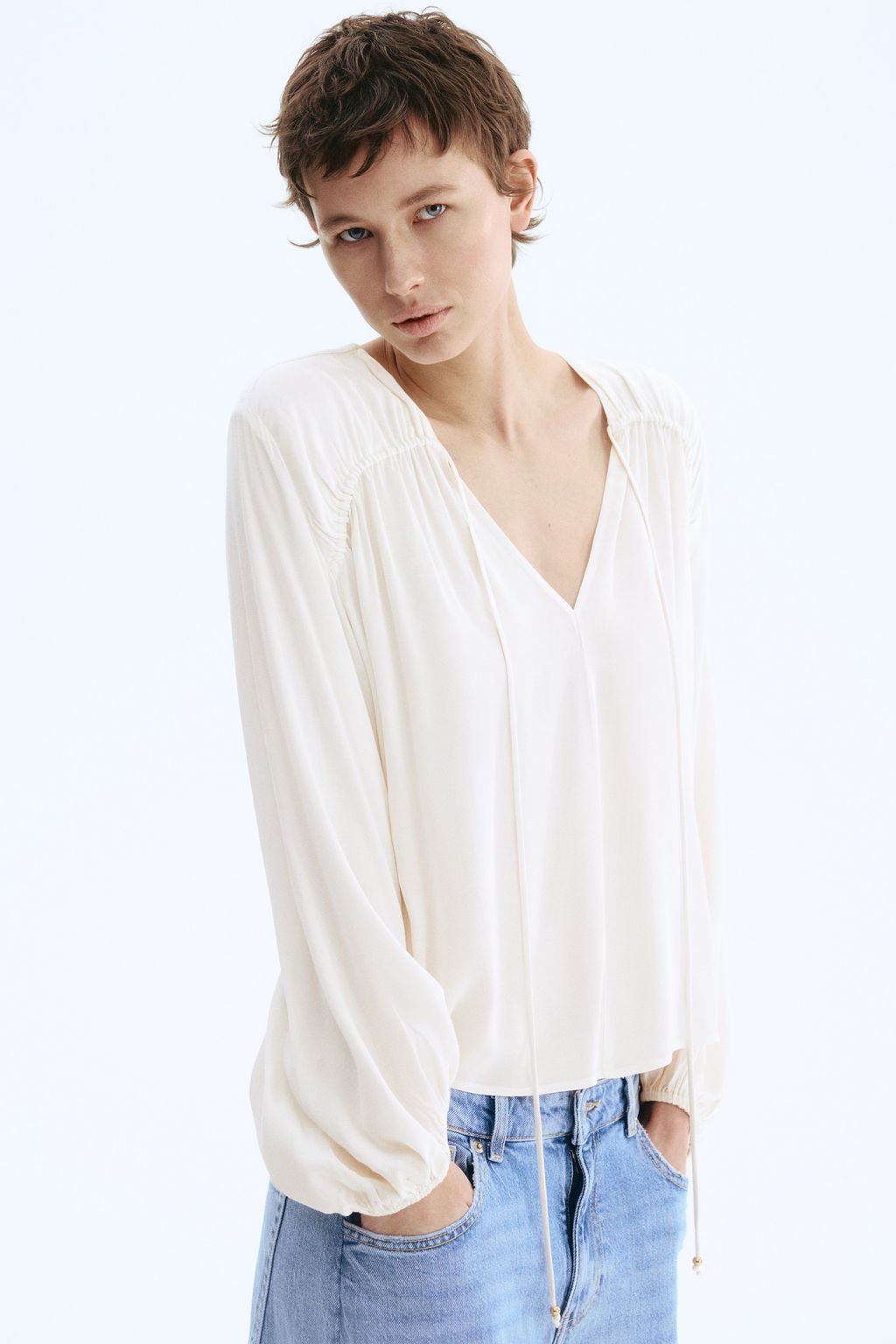 Blusa oversize de viscosa - H&m фото 3