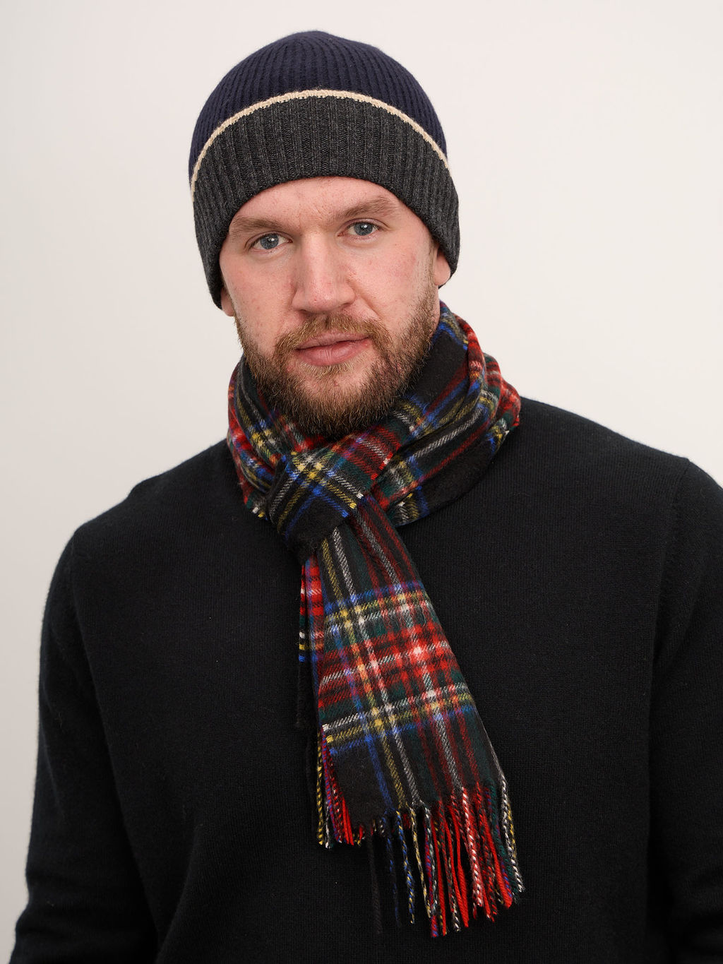 Шарф из кашемира 12218n красный