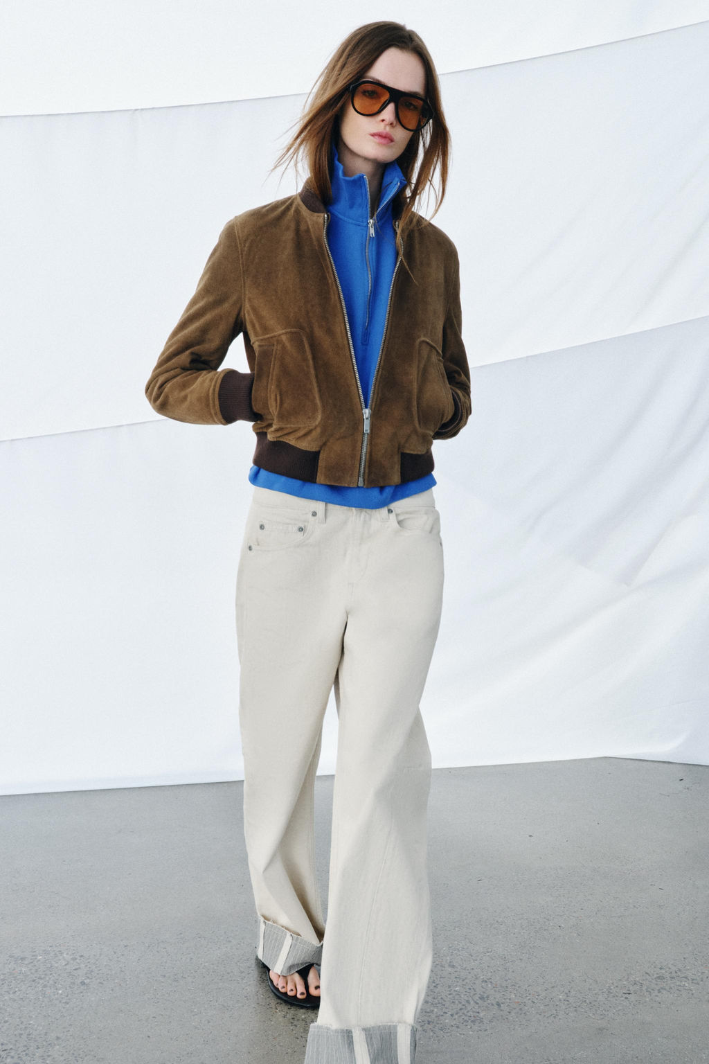 100% SUEDE LEATHER BOMBER JACKET ZW COLLECTION LIMITED EDITION - Zara фото 15