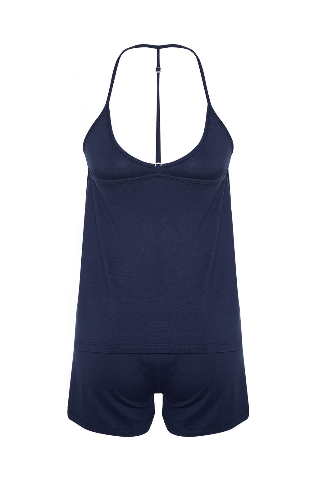 Trendyolmilla Premium Lacivert Ip Ask?l? Viskon Sortlu Orme Pijama Tak?m? THMSS24PT00058  фото 8