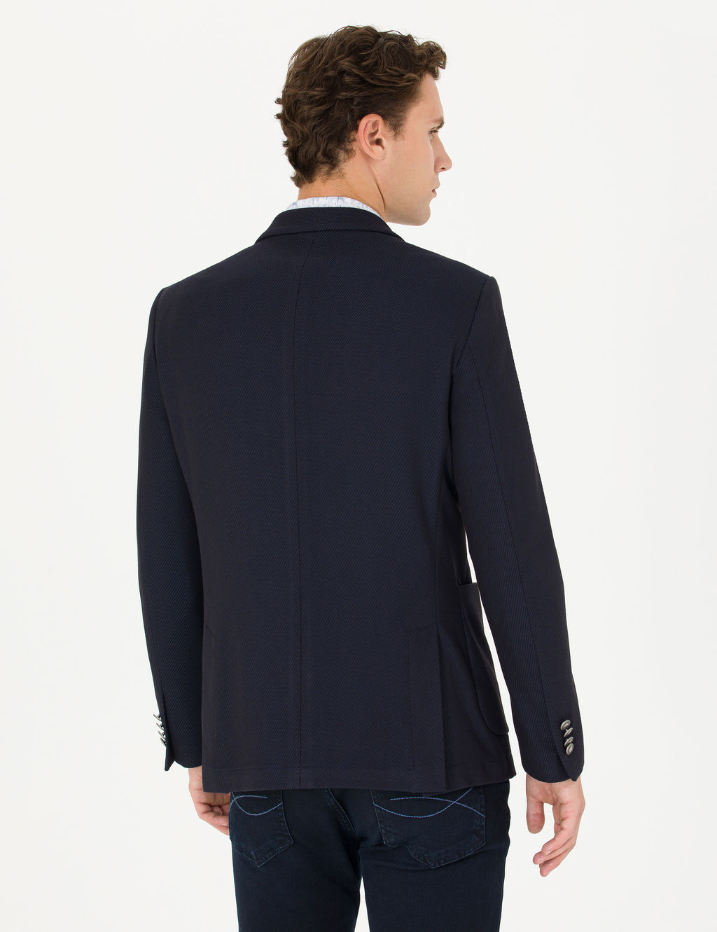 Lacivert Ekstra Slim Fit Blazer Ceket