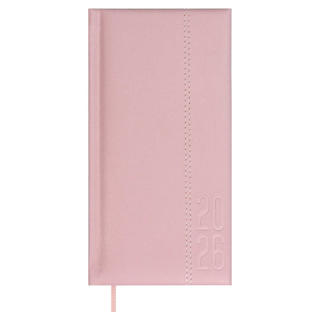 Еженедельник датированный 2026 ESCALADA, 87x166 мм, 64 л., арт. 70370/ 40 НАППА РОЗОВЫЙ