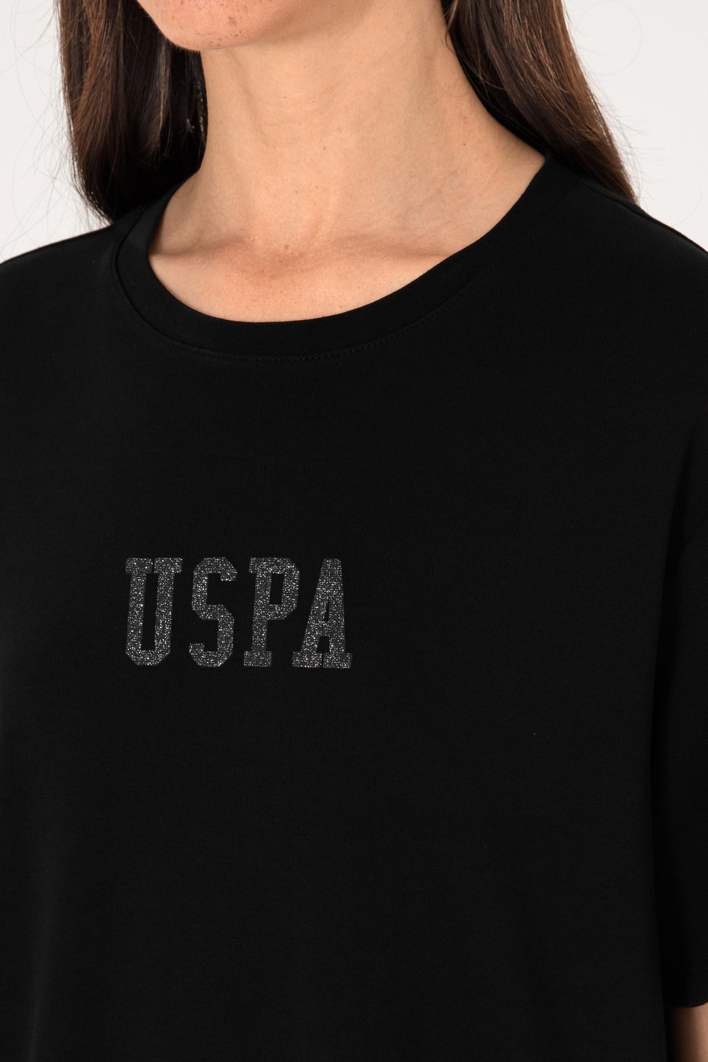 Kad_n Siyah Bisiklet Yaka Mini Boy _rme Elbise Sepette S_rpriz _ndirim - U.s. polo assn фото 6