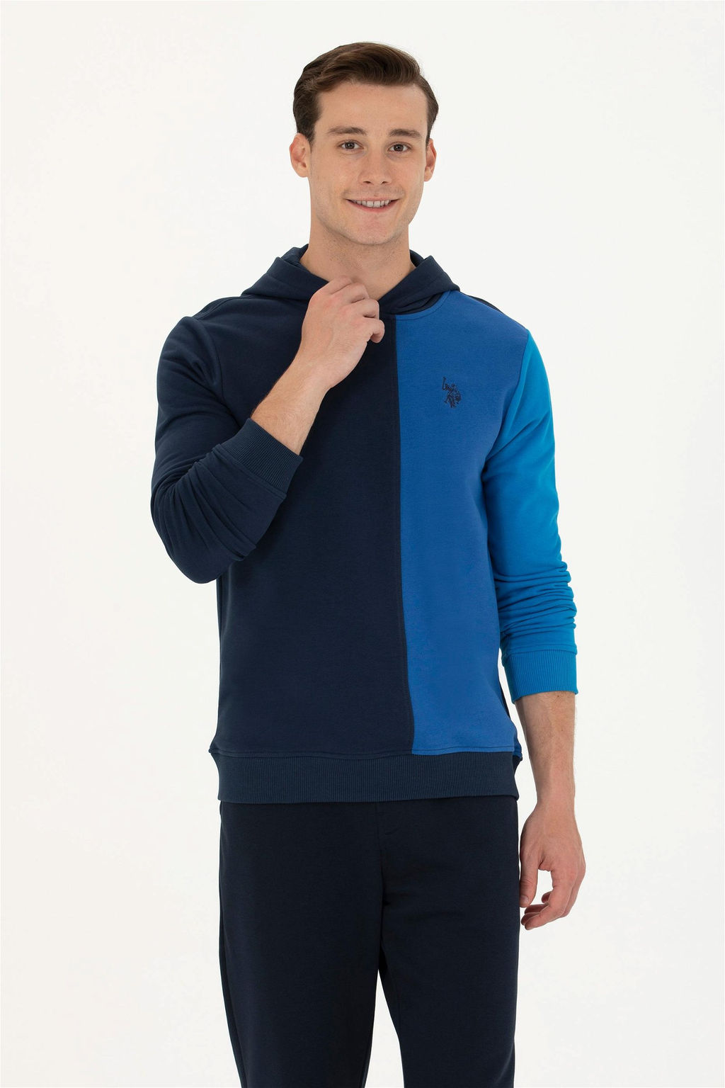 U. S. Polo Assn Мужская темно-синяя толстовка с капюшоном - U.s. polo assn фото 8