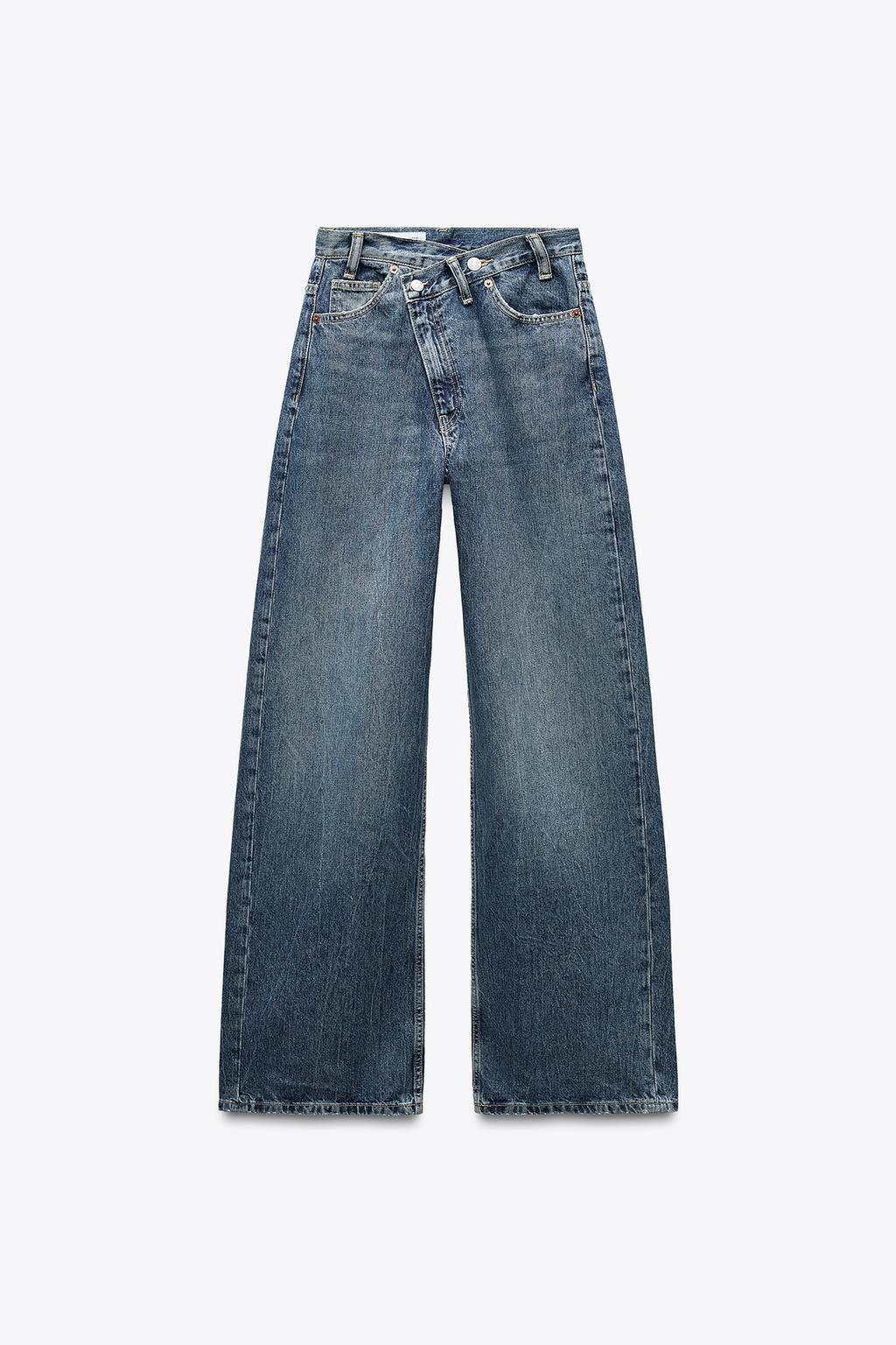 TRF MID-WAIST CROSSOVER BAGGY JEANS - Zara фото 11