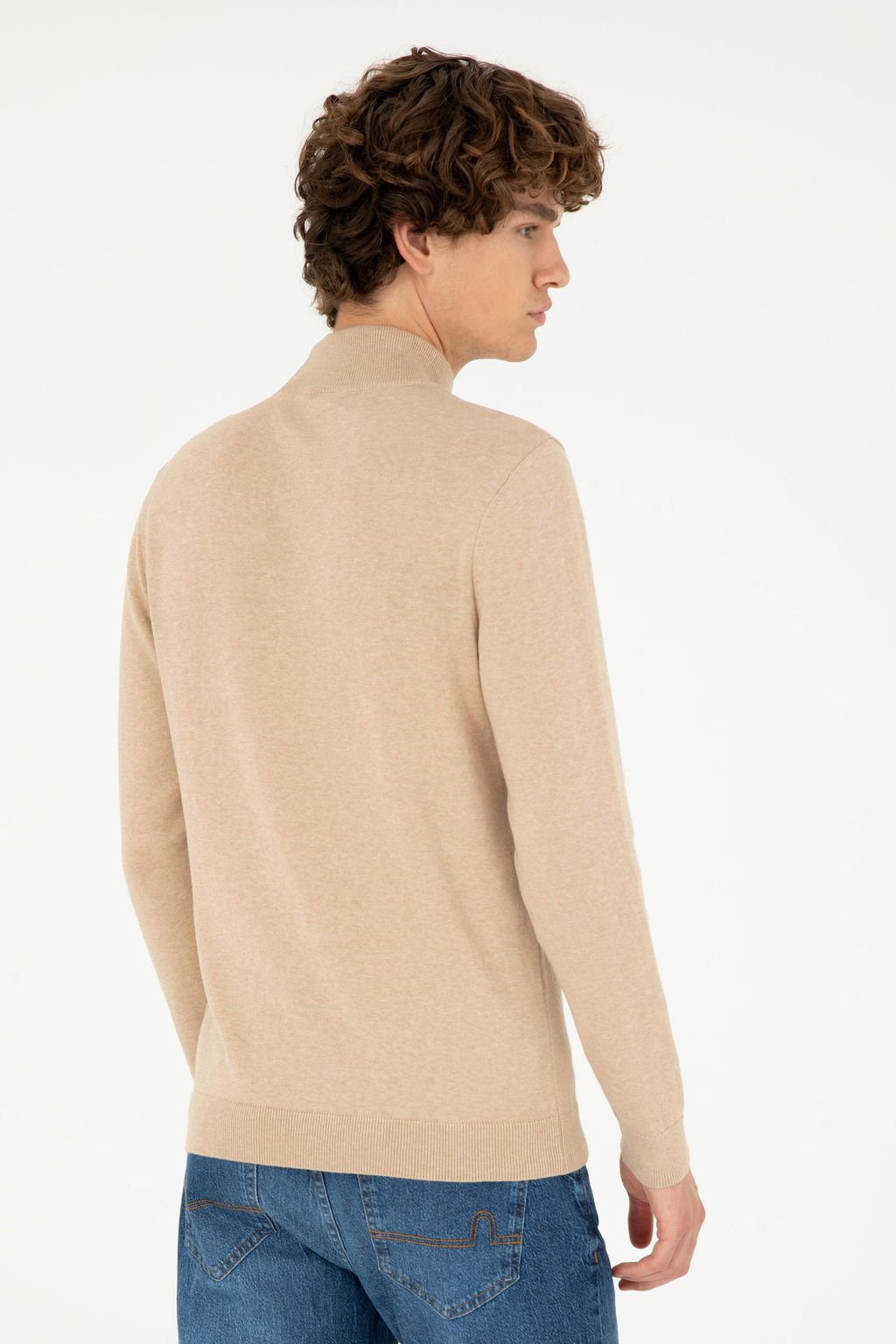 Мужской базовый свитер песочного меланжа Неожиданная скидка в корзине - U.s. polo assn фото 5