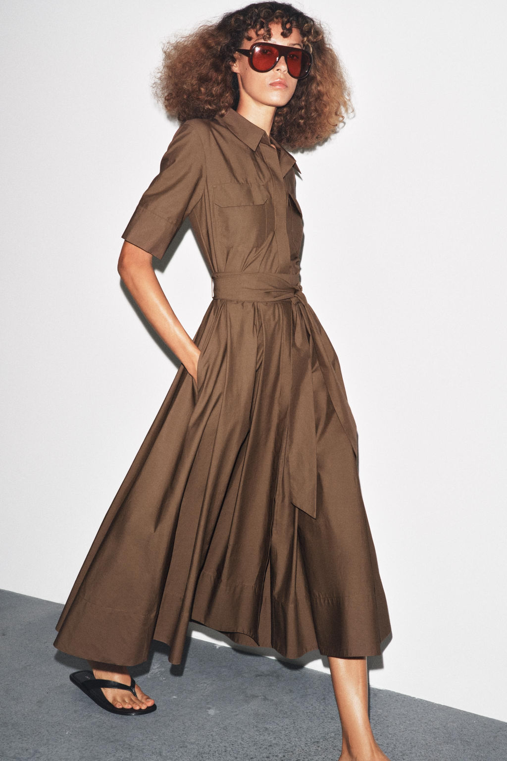 ZW COLLECTION POPLIN DRESS - Zara фото 12