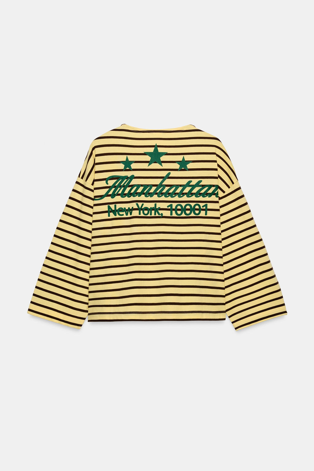 CAMISETA RAYAS TEXTO / Amarillo
