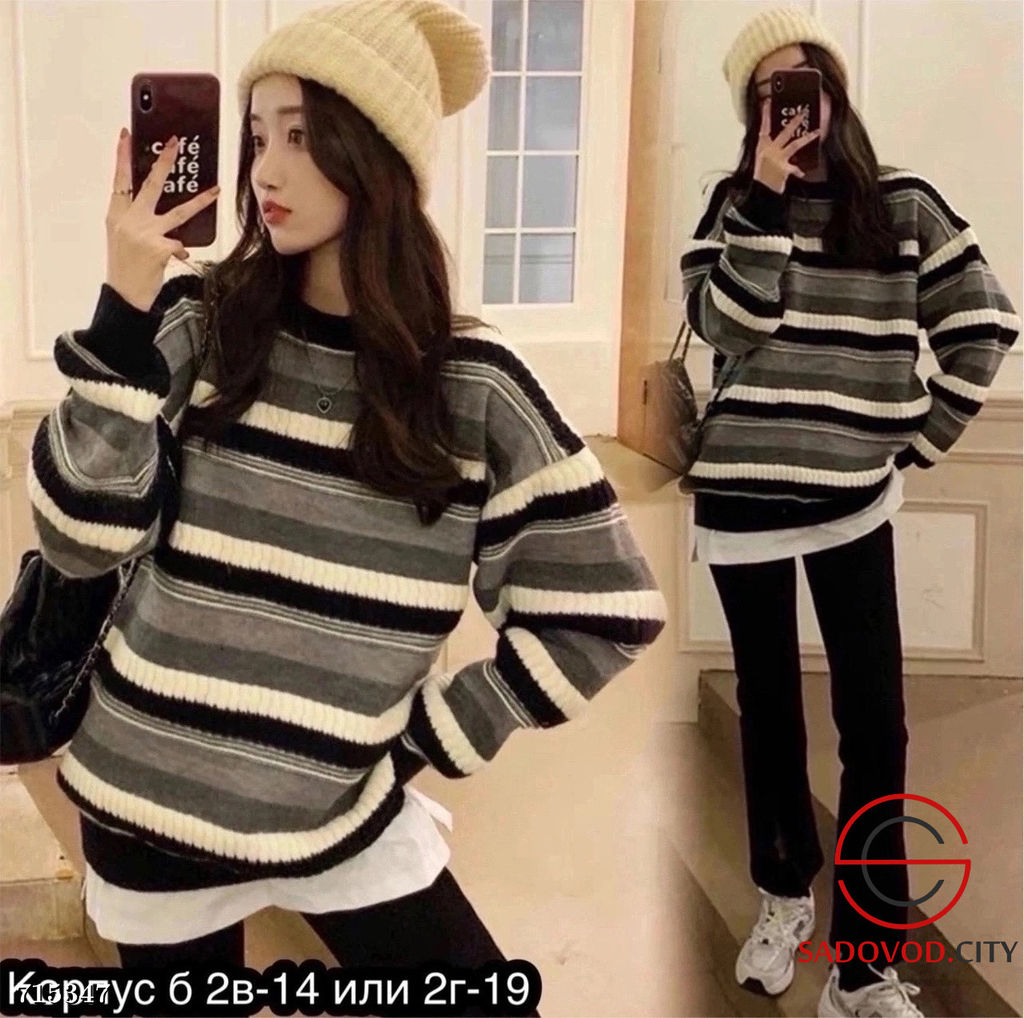 Женский свитер в полоску - Bruno фото 3