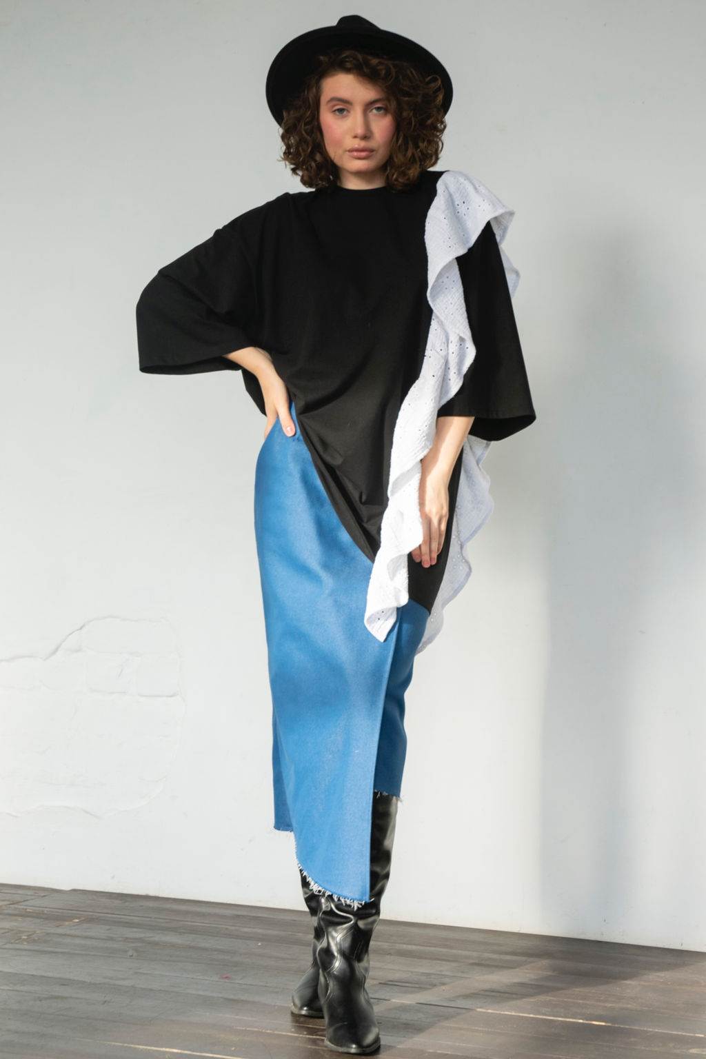 Юбка джинс DENIM037/03/Синий - M&G all natural фото 2