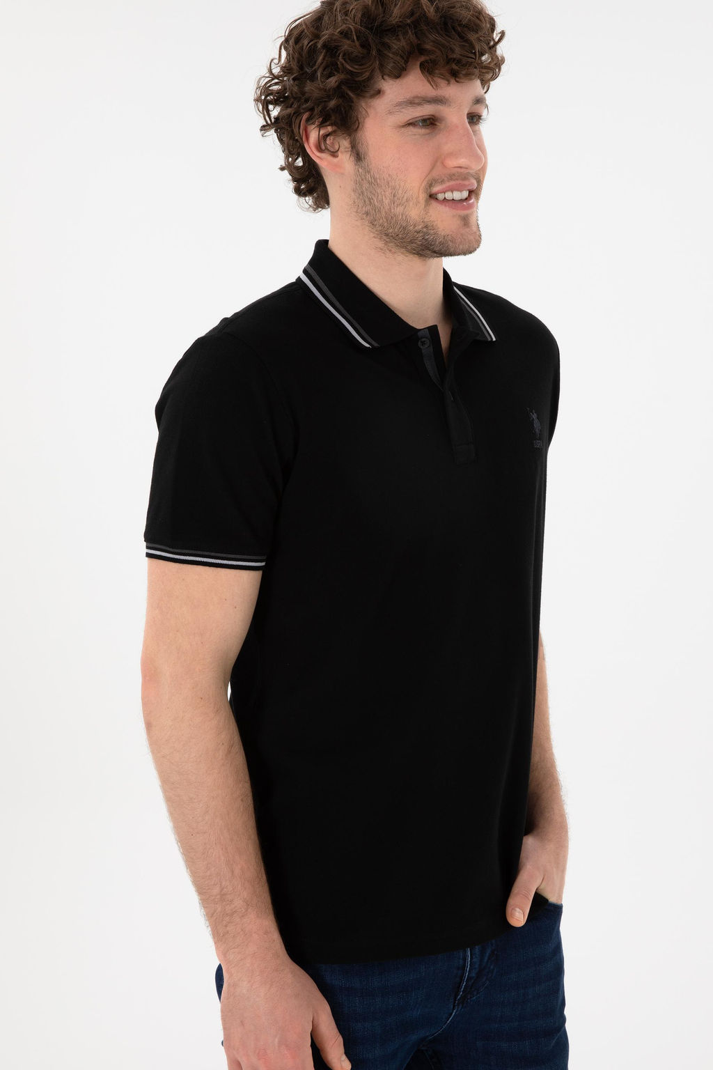 Erkek Siyah Basic Ti__rt Sepette S_rpriz _ndirim - U.s. polo assn фото 4