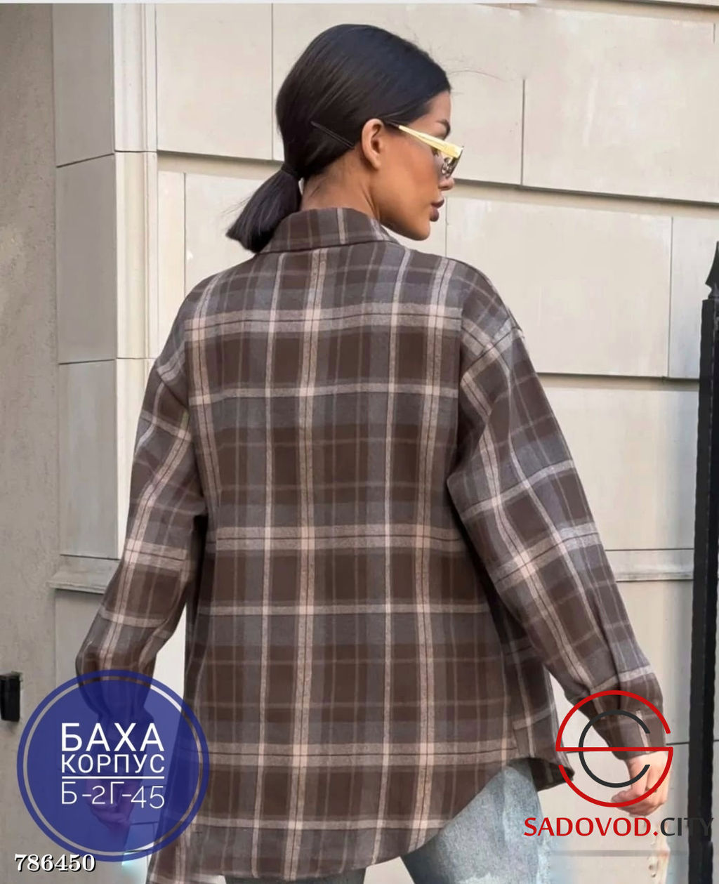 Женская рубашка в клетку - Bruno фото 6