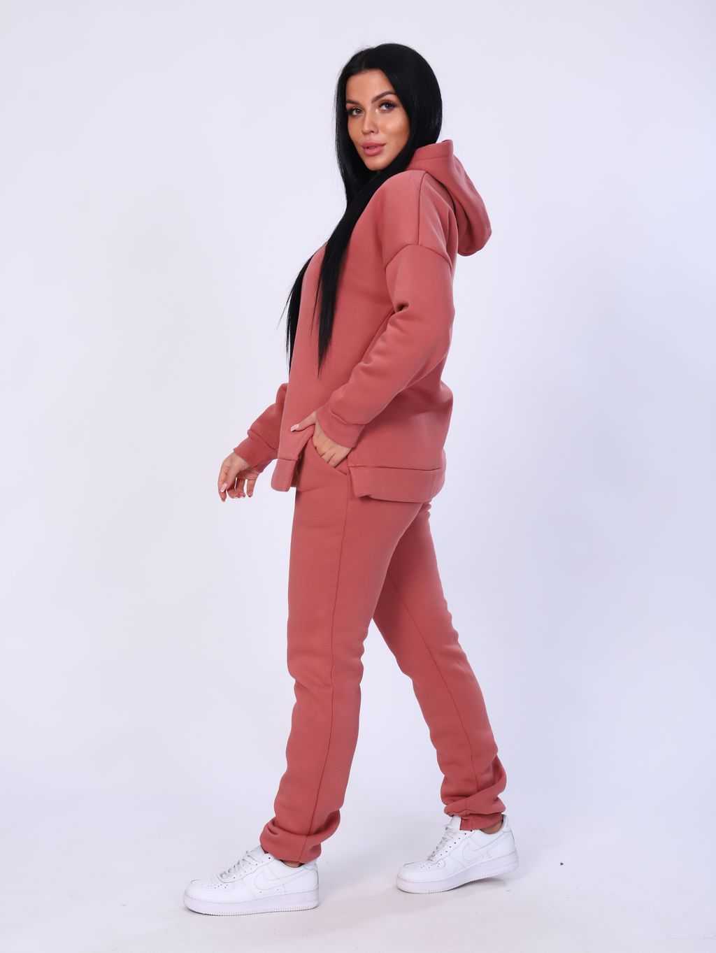 М339 Костюм Виктория с капюшоном (коричневый) - Иванушка-трикотаж фото 8