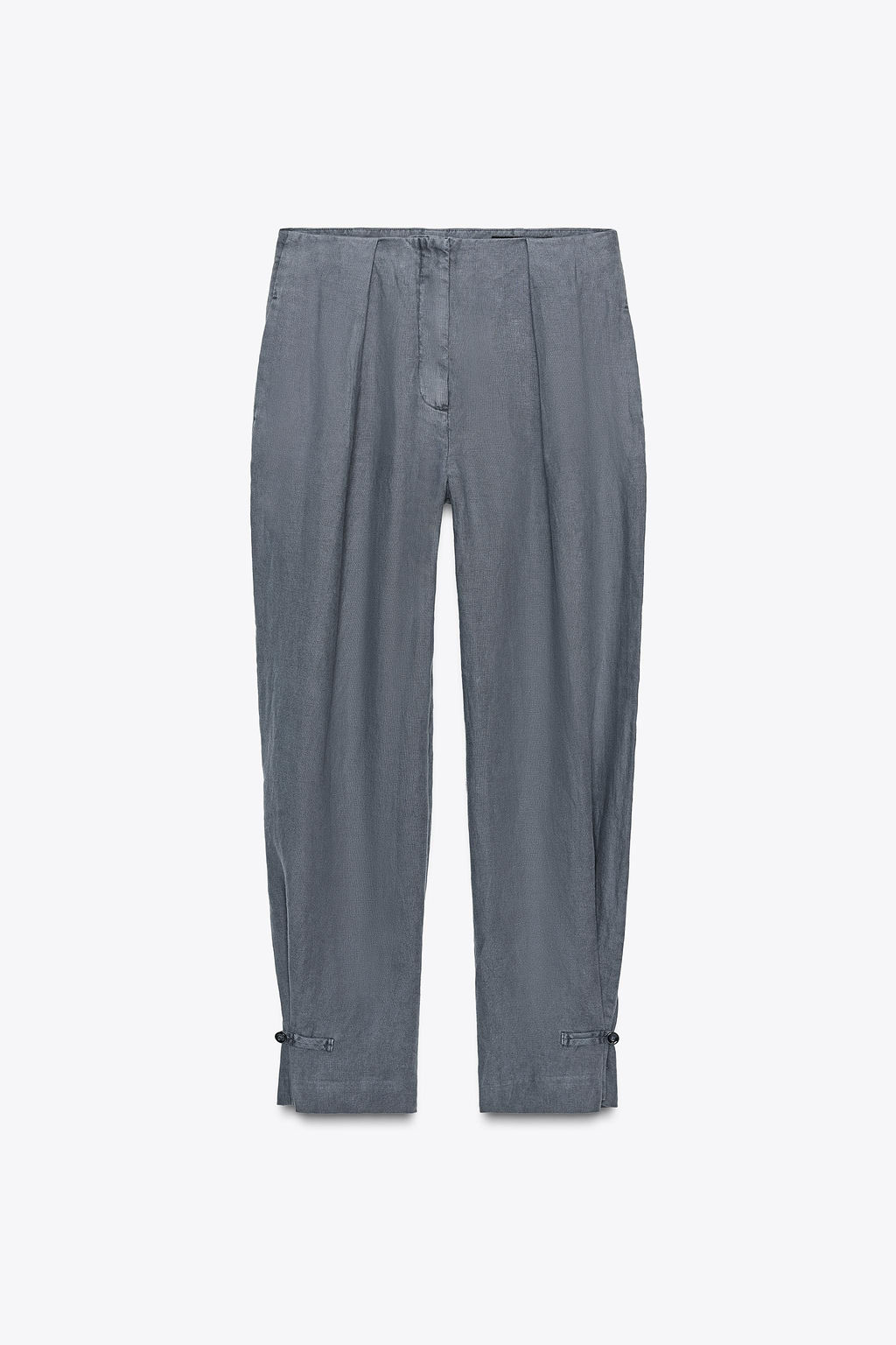 ZW COLLECTION LINEN PLEATED TROUSERS - Zara фото 4